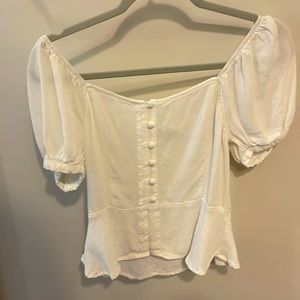 White off the shoulder